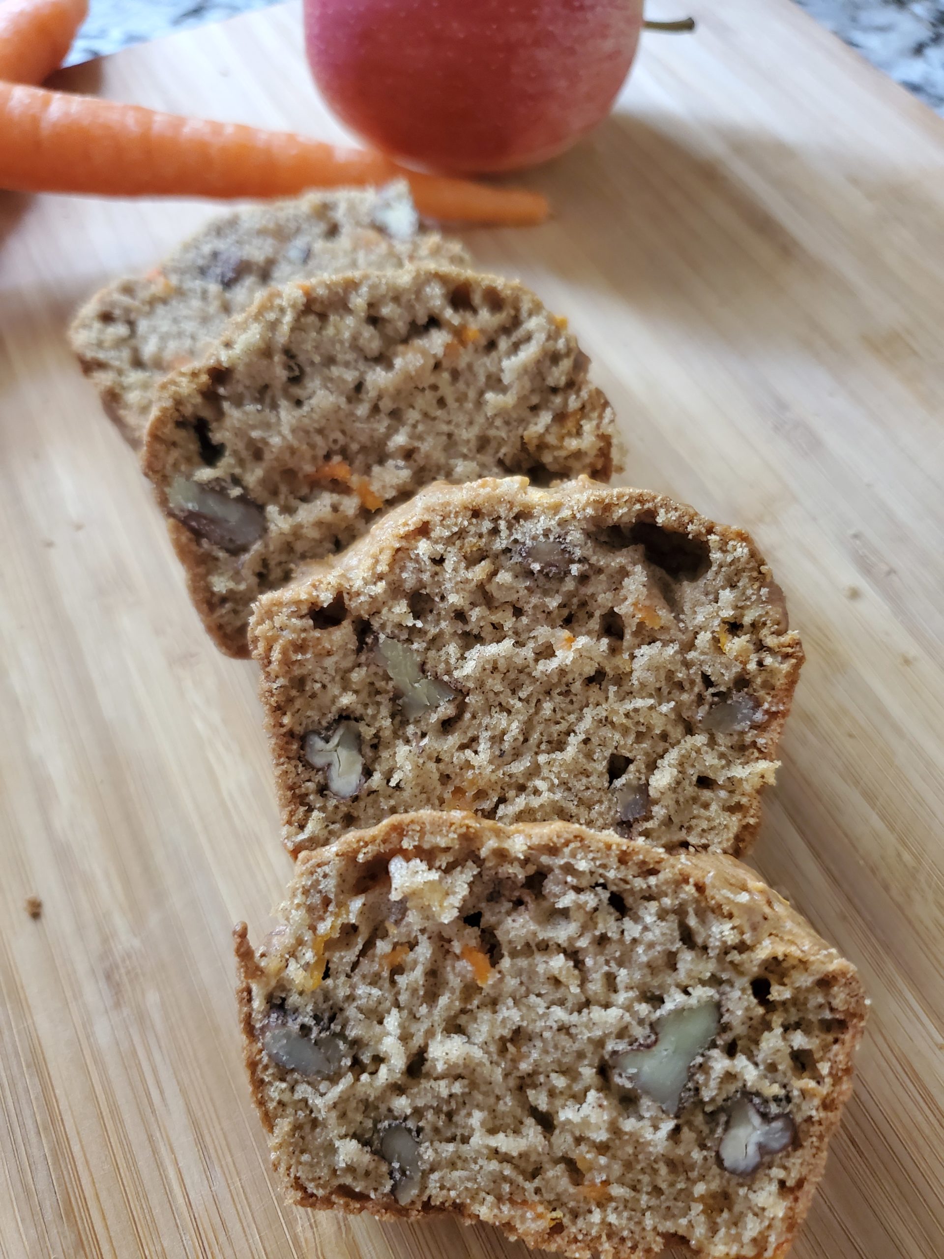 Carrot Apple Bread with chickpea flour